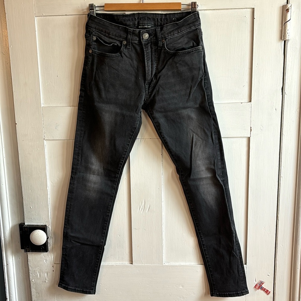 American Eagle Next Level Flex Denim Black Jeans Size 29